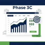 Phase 3C Google Ads bidding strategy optimization showing Maximize Conversions with Target CPA dashboard for My Car Dealer License